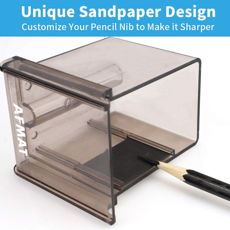 AFMAT Long Point Pencil Sharpener, 8-20mm Long Pencil Nibs, Self-Feed & Adjustable Pencil Sharpness, Artist Pencil Sharpener Manual for Ï†6-8.2mm Charcoal/Art/Drawing/Sketching/Colored Pencils PS10 - Image 5